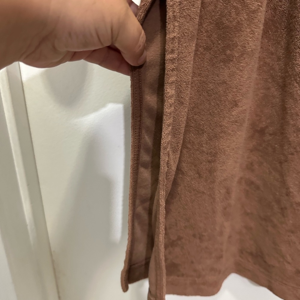 Old Navy Brown Terry Midi Dress with Tie Straps Sz XXL - Picture 5 of 5